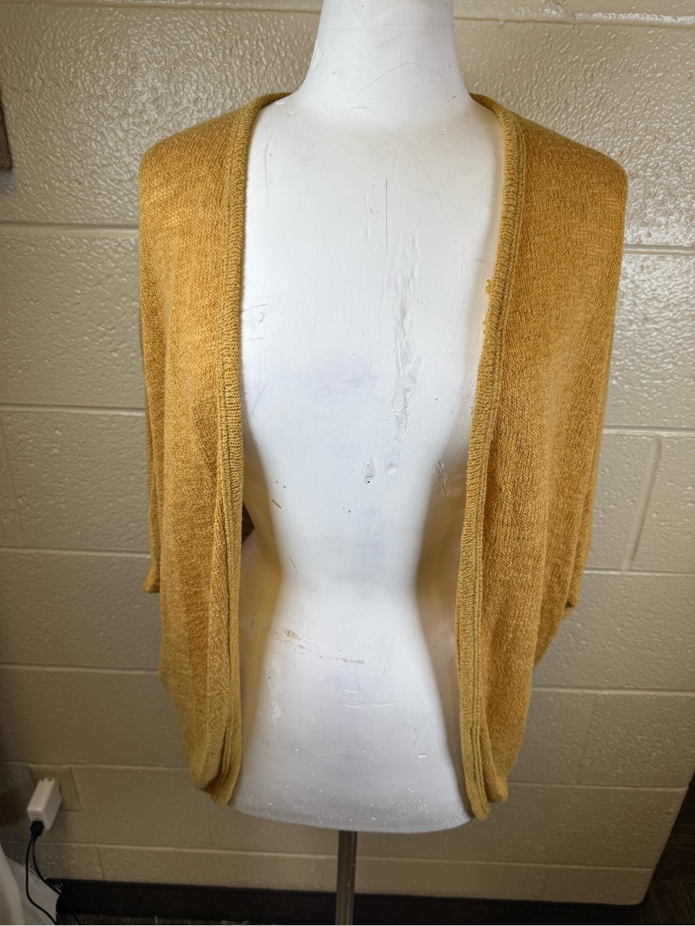 Hopefully Open-Front Mustard Yellow Women's Cardigan Made in the U.S.A